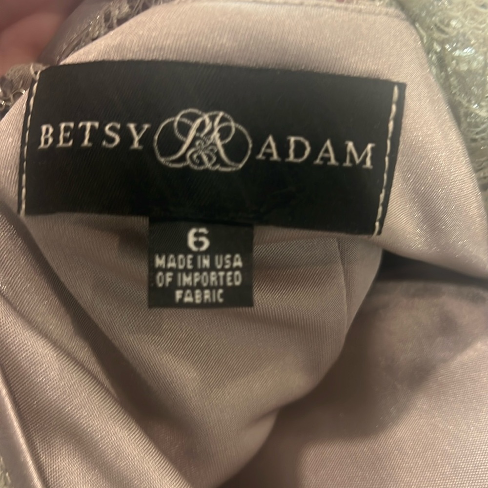 Betsy and  Adam silver gray dress size 6